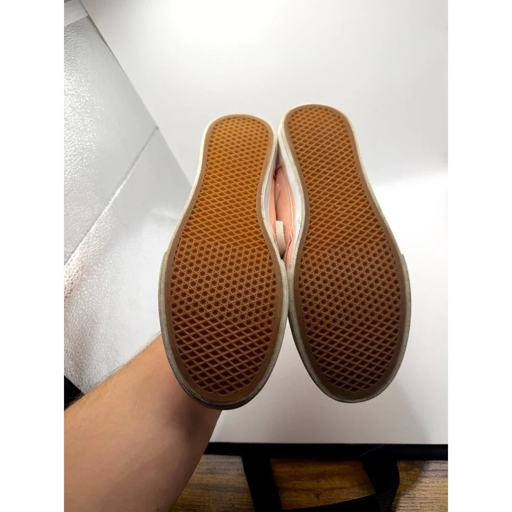 Vans‎ Atwood Womens 7 Sneakers Peach Canvas Low Top Lace Up Skateboard Shoes